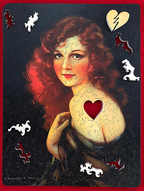 glamour pinup jigsaw puzzle - Gloria - handmade jigsaw puzzle