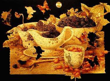 Irregular edge challenging jigsaw puzzle